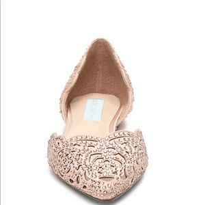 Betsey Johnson Lucy blush satin flats